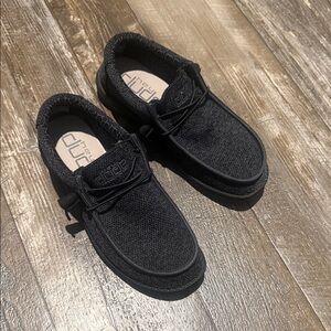 Hey Dude Men's Black Loafers